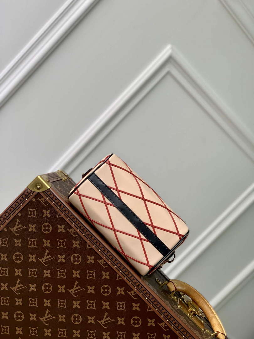 LV M24261 Louis Vuitton Speedy Bandouliere 20 Handbag Beige/Red