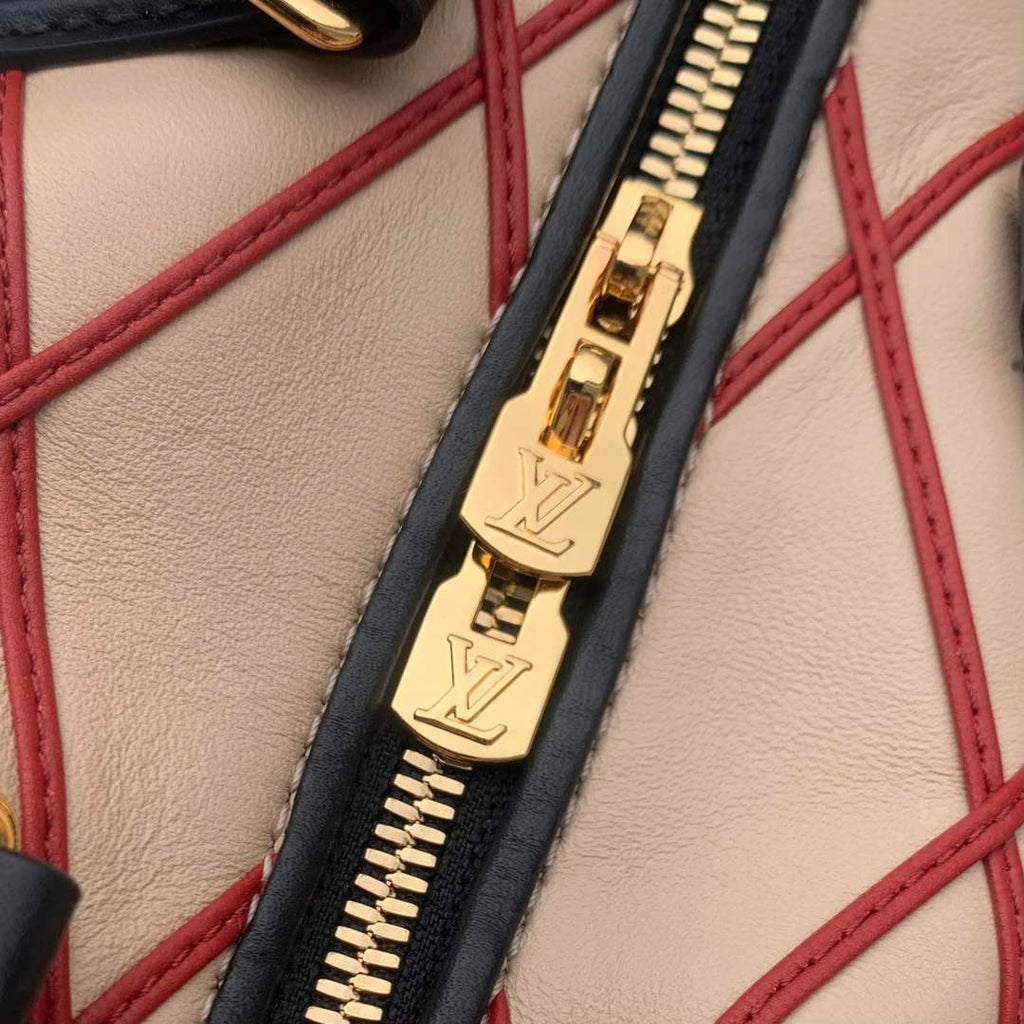 LV M24261 Louis Vuitton Speedy Bandouliere 20 Handbag Beige/Red