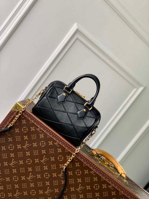 LV M24261 Louis Vuitton Speedy Bandouliere 20 Handbag Black - Default Title - View 3