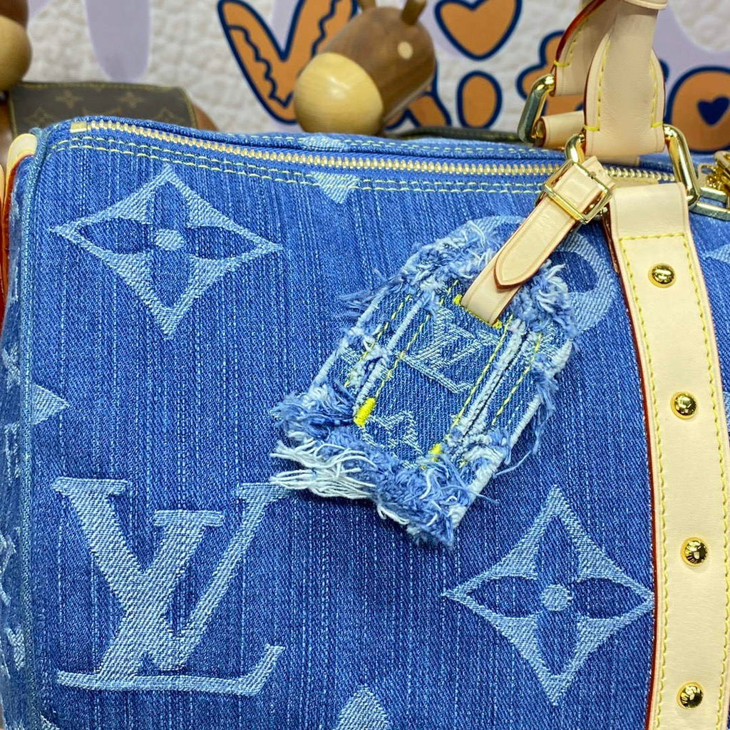 LV M24315 Louis Vuitton Keepall Bandouliere  45 Bag Blue