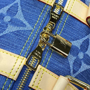 LV M24315 Louis Vuitton Keepall Bandouliere  45 Bag Blue - Default Title - View 6