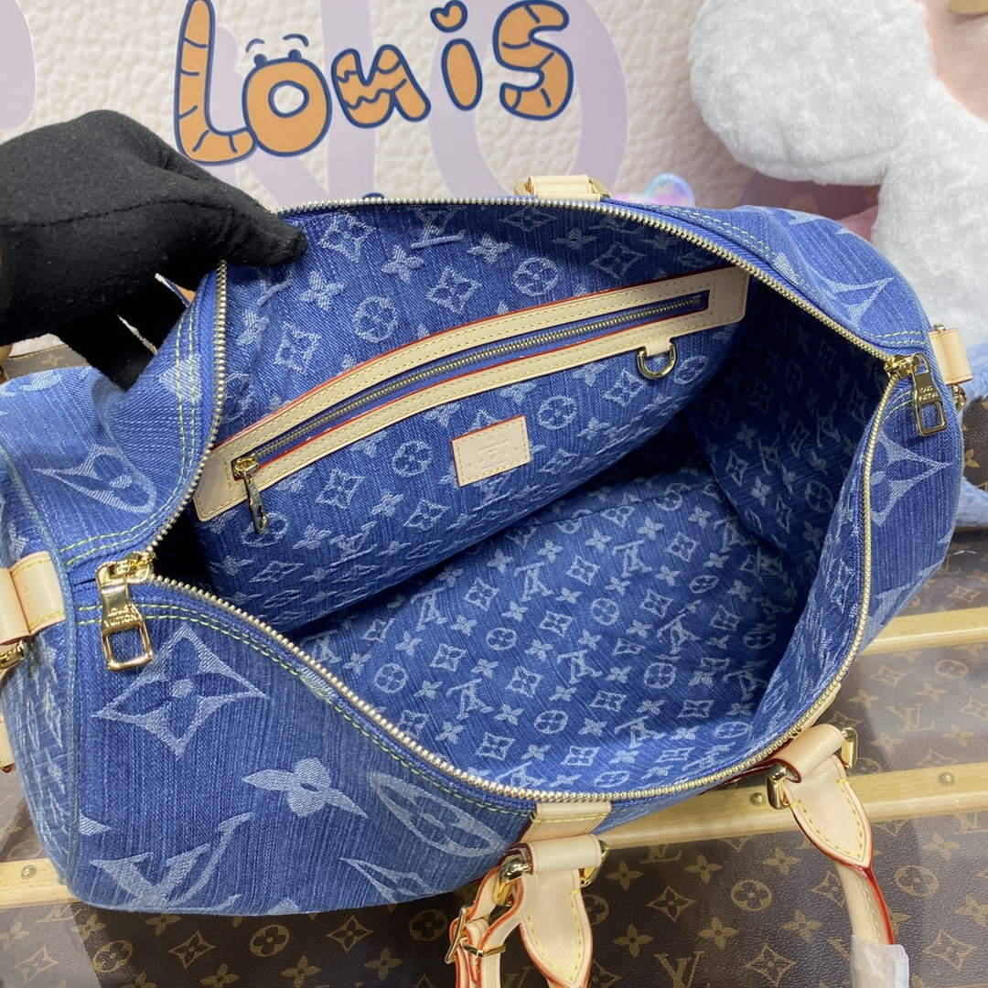 LV M24315 Louis Vuitton Keepall Bandouliere  45 Bag Blue