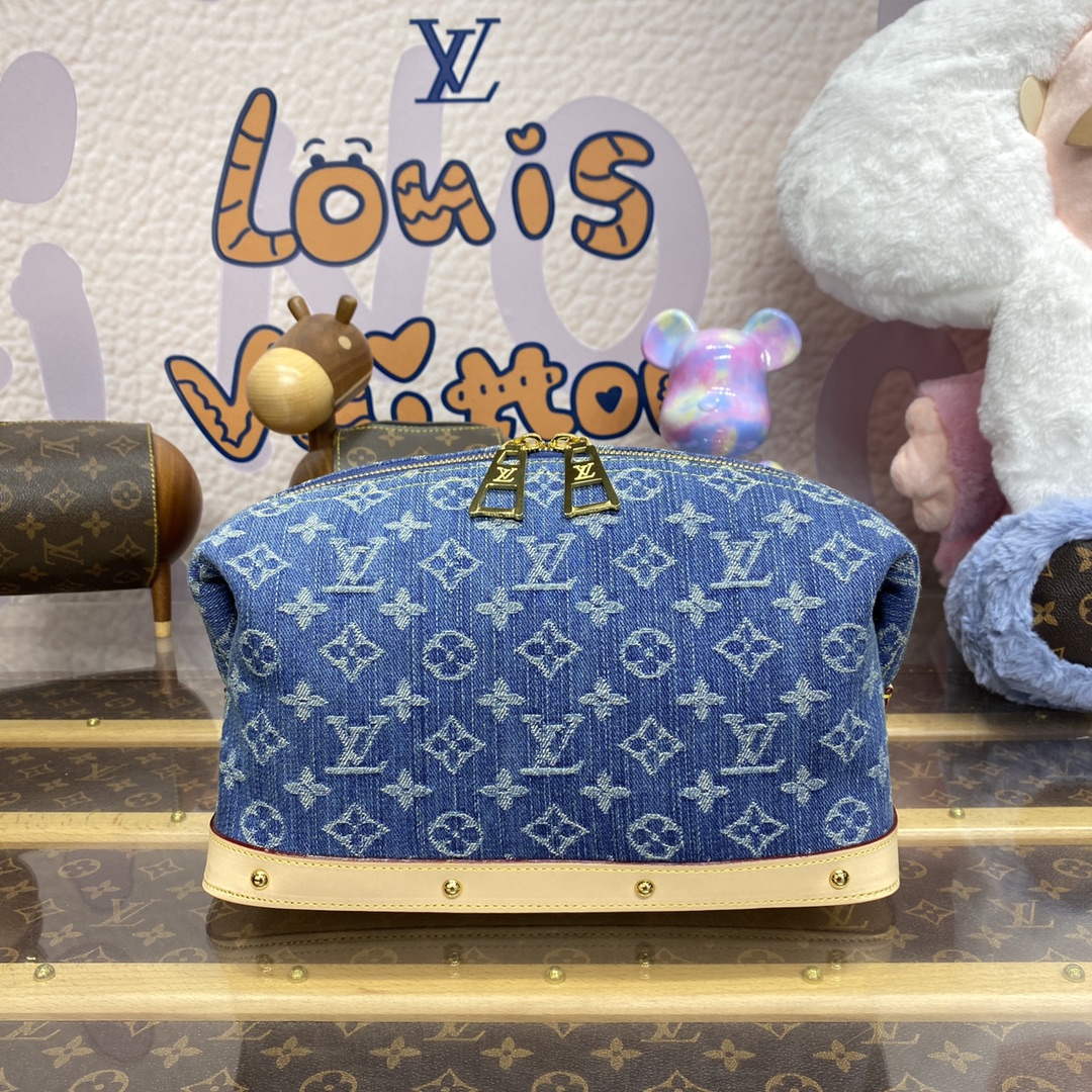 LV M24317 Louis Vuitton Pochette Cosm¨¦tique GM Blue - Default Title - View 1