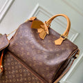 LV M24417 Louis Vuitton Speedy P9 Bandouliere 40 Bag Brown Ostrich Pattern