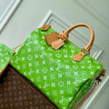 LV M24417 Louis Vuitton Speedy P9 Bandouliere 40 Bag Green Ostrich Pattern