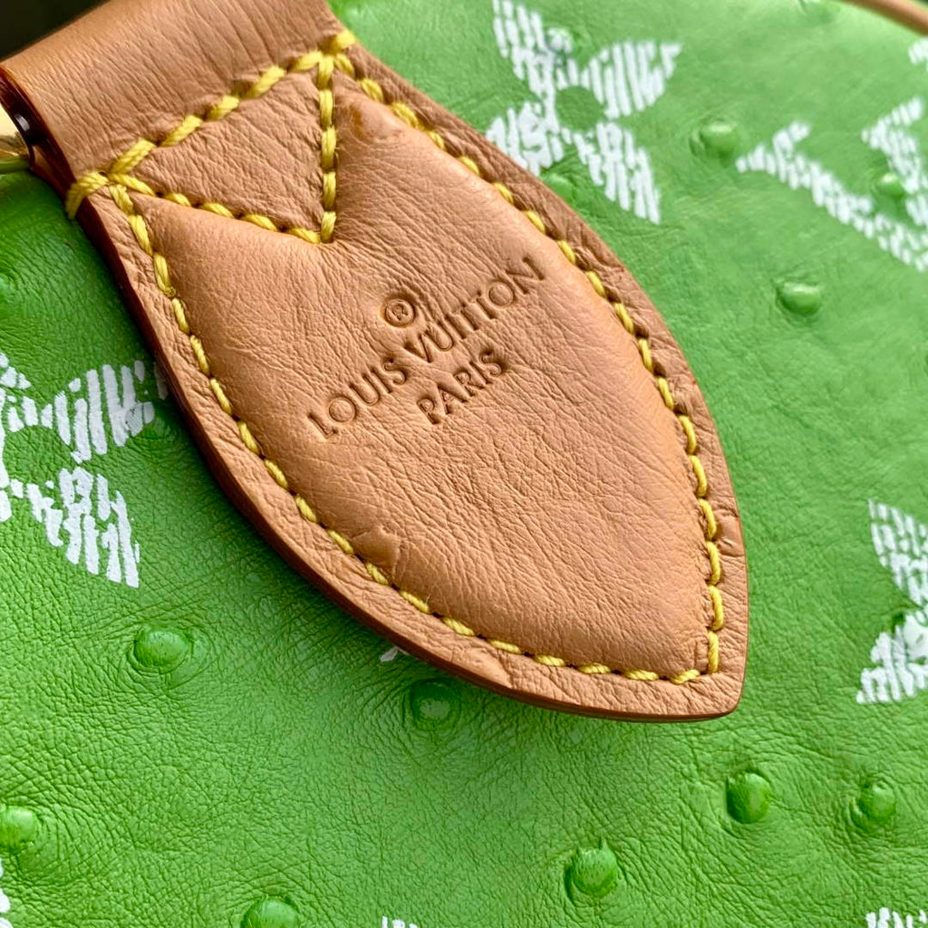 LV M24417 Louis Vuitton Speedy P9 Bandouliere 40 Bag Green Ostrich Pattern