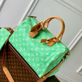 LV M24417 Louis Vuitton Speedy P9 Bandouliere 40 Bag Monogram Leather Fruit Green - Default Title - View 1