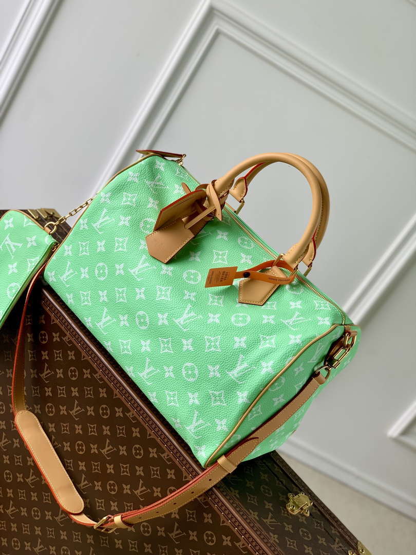 LV M24417 Louis Vuitton Speedy P9 Bandouliere 40 Bag Monogram Leather Fruit Green