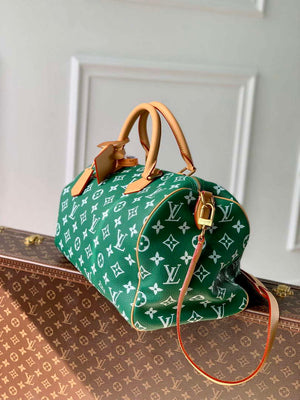 LV M24417 Louis Vuitton Speedy P9 Bandouliere 40 Bag Monogram Leather Green - Default Title - View 2