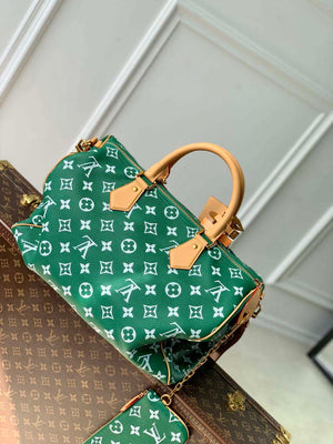 LV M24417 Louis Vuitton Speedy P9 Bandouliere 40 Bag Monogram Leather Green - Default Title - View 3