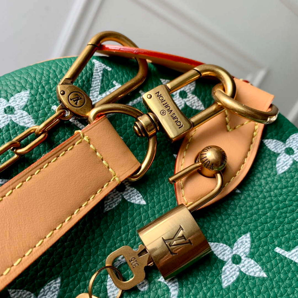 LV M24417 Louis Vuitton Speedy P9 Bandouliere 40 Bag Monogram Leather Green
