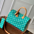 LV M24417 Louis Vuitton Speedy P9 Bandouliere 40 Bag Monogram Leather Light Green - Default Title - View 1