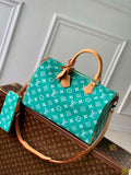 LV M24417 Louis Vuitton Speedy P9 Bandouliere 40 Bag Monogram Leather Light Green