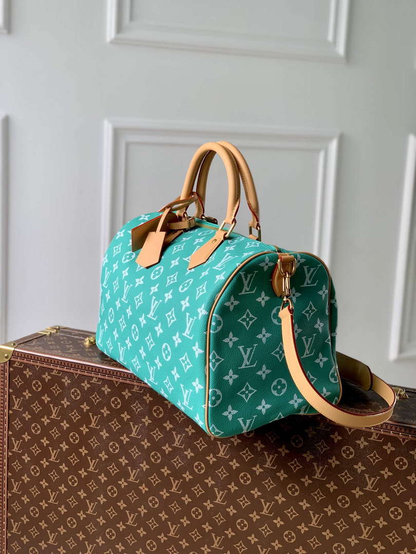 LV M24417 Louis Vuitton Speedy P9 Bandouliere 40 Bag Monogram Leather Light Green