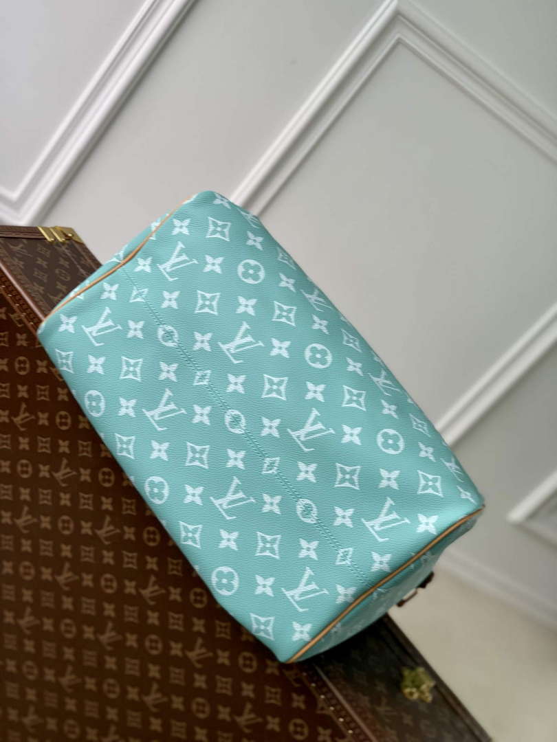 LV M24417 Louis Vuitton Speedy P9 Bandouliere 40 Bag Monogram Leather Light Blue