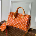 LV M24417 Louis Vuitton Speedy P9 Bandouliere 40 Bag Monogram Leather Orange - Default Title - View 1