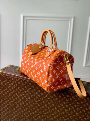 LV M24417 Louis Vuitton Speedy P9 Bandouliere 40 Bag Monogram Leather Orange - Default Title - View 2