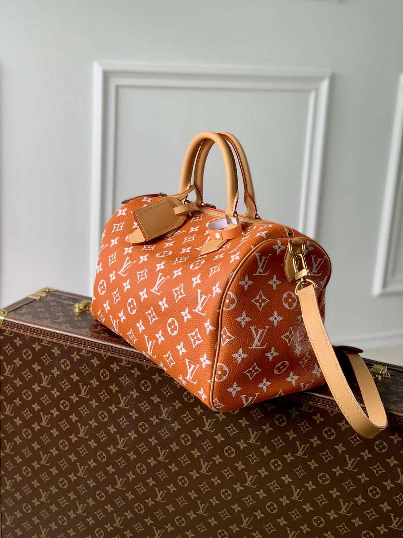 LV M24417 Louis Vuitton Speedy P9 Bandouliere 40 Bag Monogram Leather Orange - Default Title - View 2