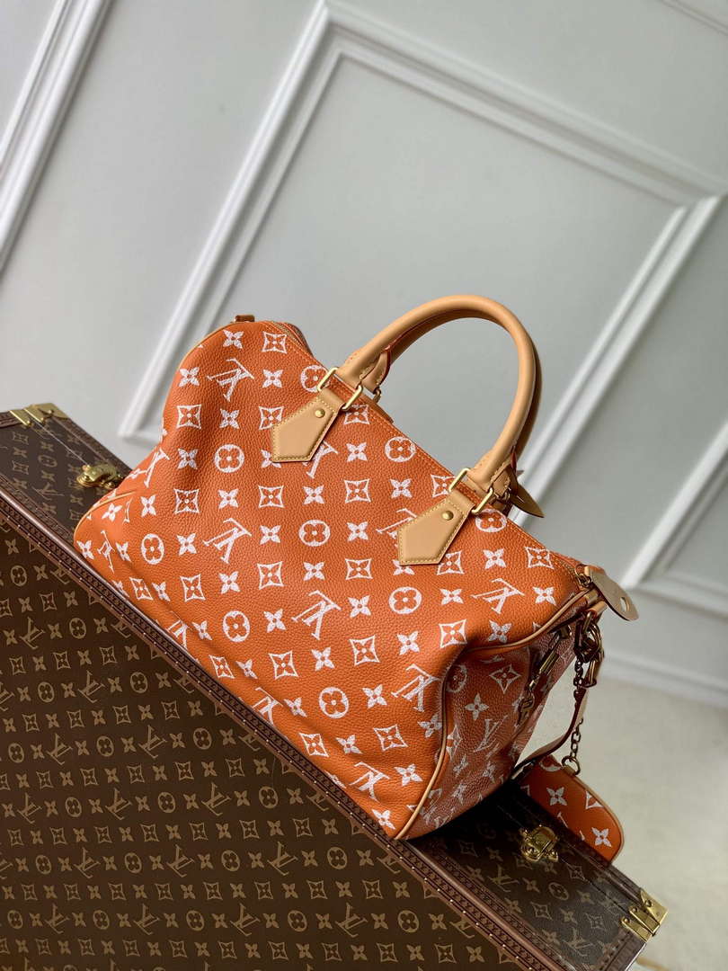 LV M24417 Louis Vuitton Speedy P9 Bandouliere 40 Bag Monogram Leather Orange
