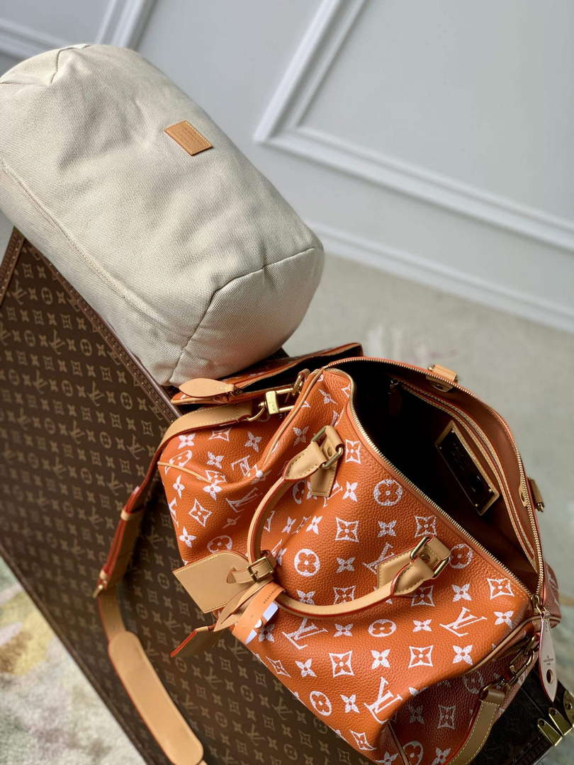 LV M24417 Louis Vuitton Speedy P9 Bandouliere 40 Bag Monogram Leather Orange - Default Title - View 9