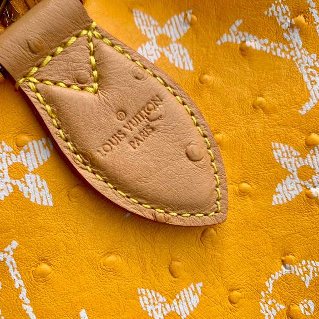 LV M24417 Louis Vuitton Speedy P9 Bandouliere 40 Bag Yellow Ostrich Pattern