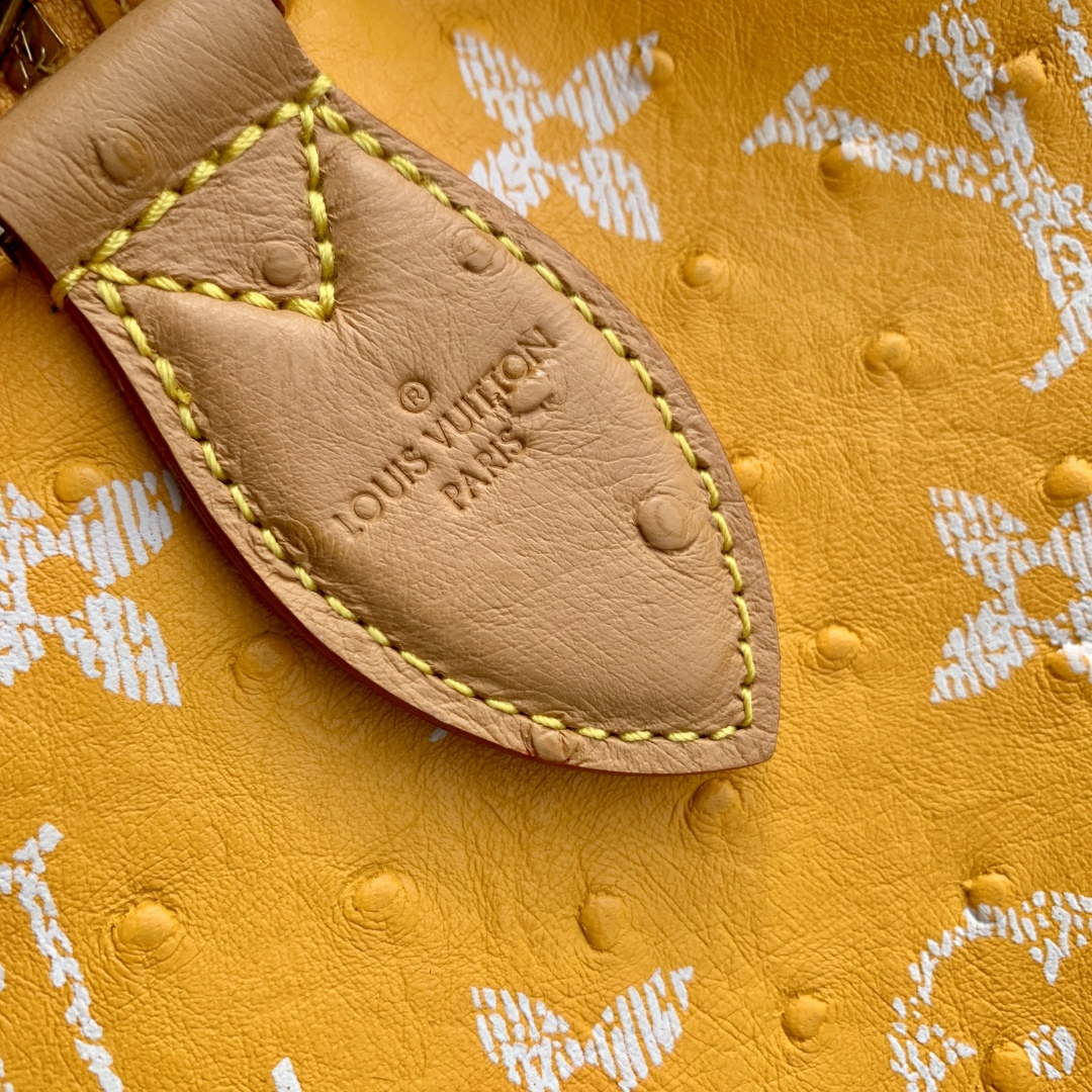 LV M24417 Louis Vuitton Speedy P9 Bandouliere 40 Bag Yellow Ostrich Pattern