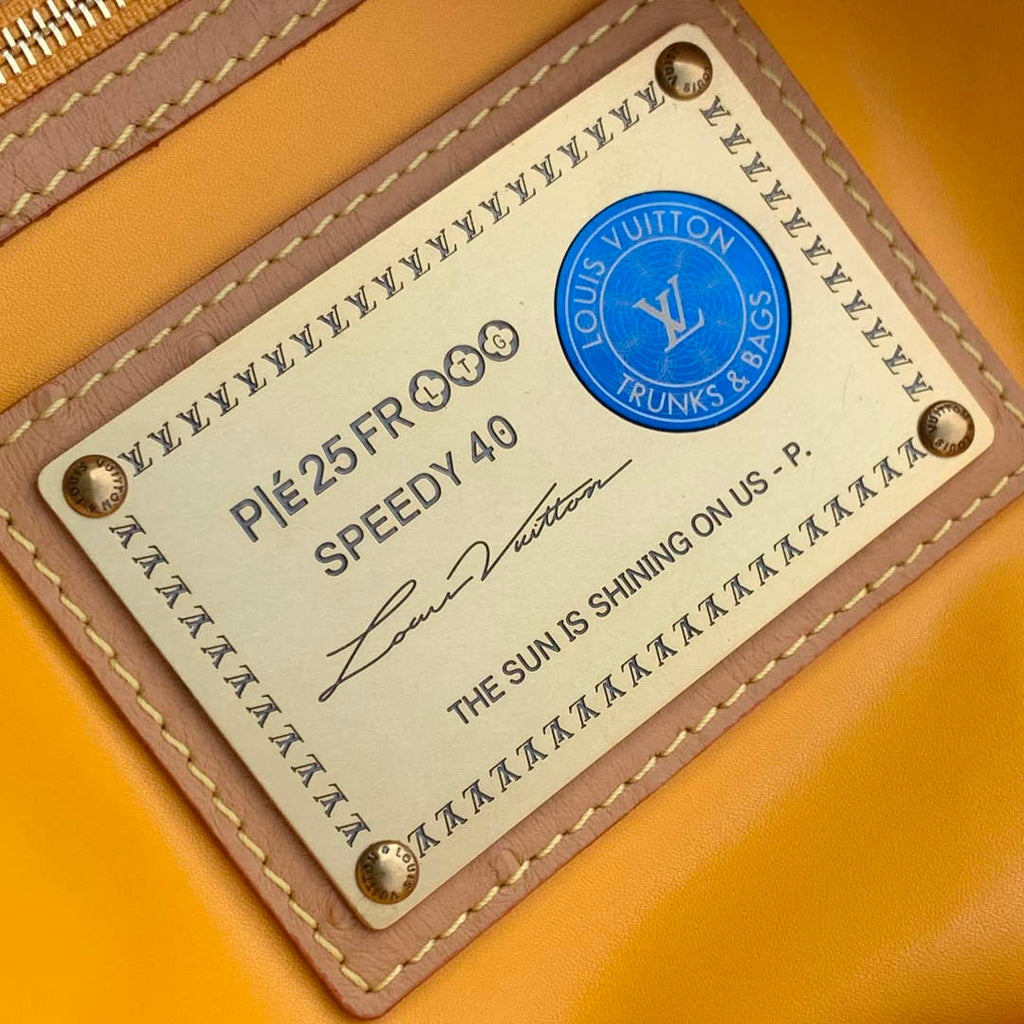 LV M24417 Louis Vuitton Speedy P9 Bandouliere 40 Bag Yellow Ostrich Pattern