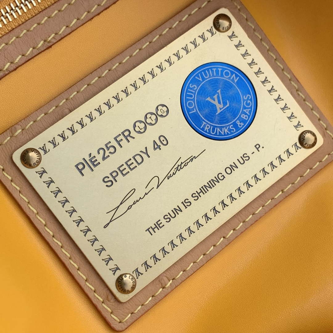 LV M24417 Louis Vuitton Speedy P9 Bandouliere 40 Bag Yellow Ostrich Pattern