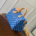 LV M24418 Louis Vuitton Speedy P9 Bandouliere 40 Bag Monogram Leather Blue - Default Title - View 1
