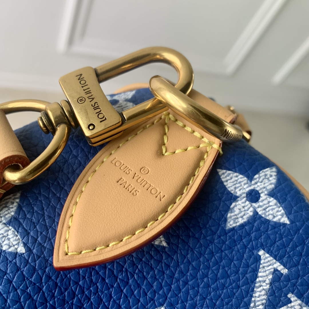 LV M24418 Louis Vuitton Speedy P9 Bandouliere 40 Bag Monogram Leather Blue - Default Title - View 5