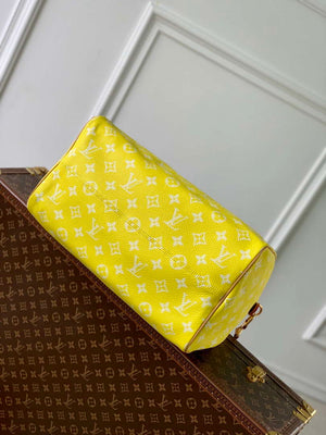 LV M24419 Louis Vuitton Speedy P9 Bandouliere 40 Bag Monogram Leather Fluorescent Yellow - Default Title - View 4