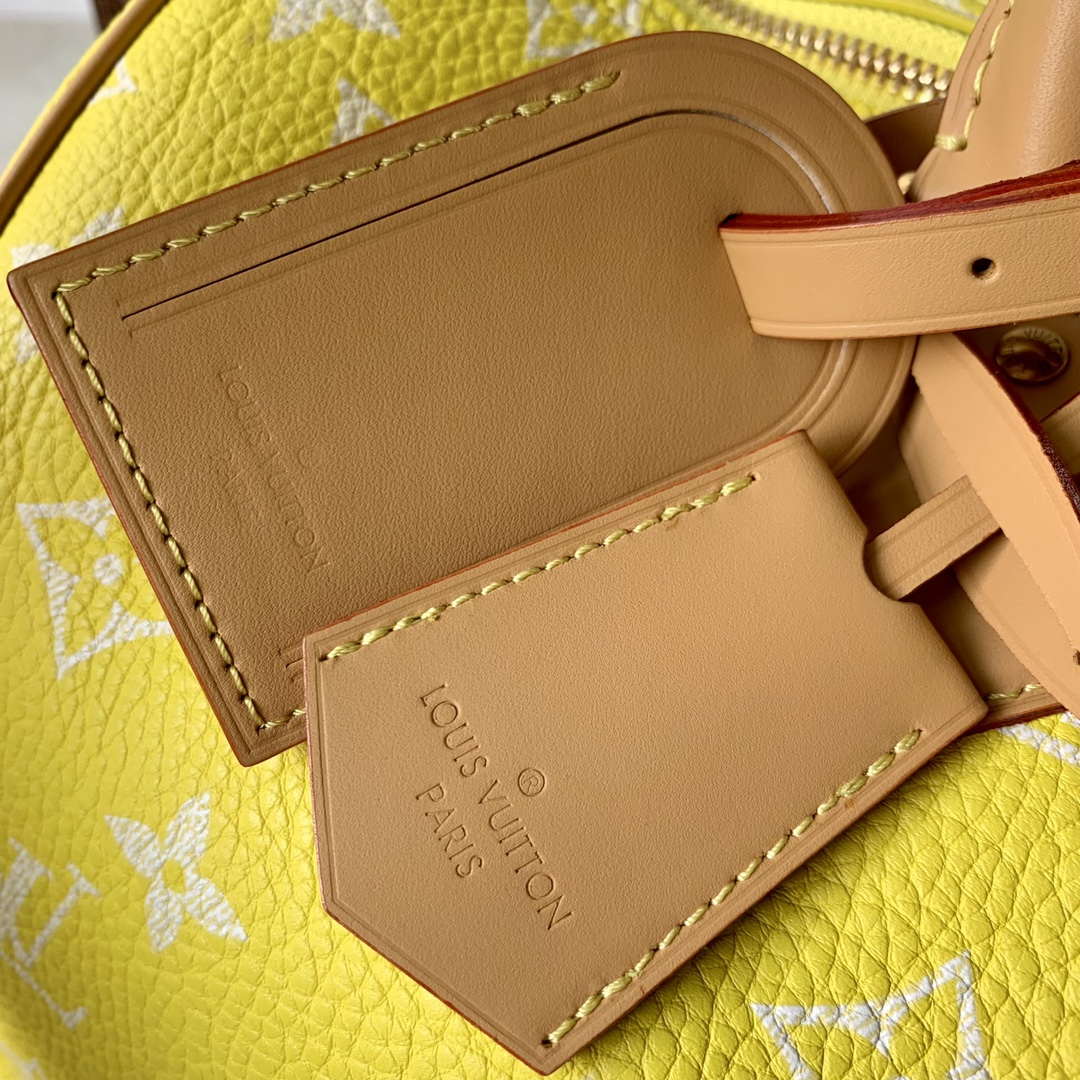 LV M24419 Louis Vuitton Speedy P9 Bandouliere 40 Bag Monogram Leather Fluorescent Yellow - Default Title - View 5