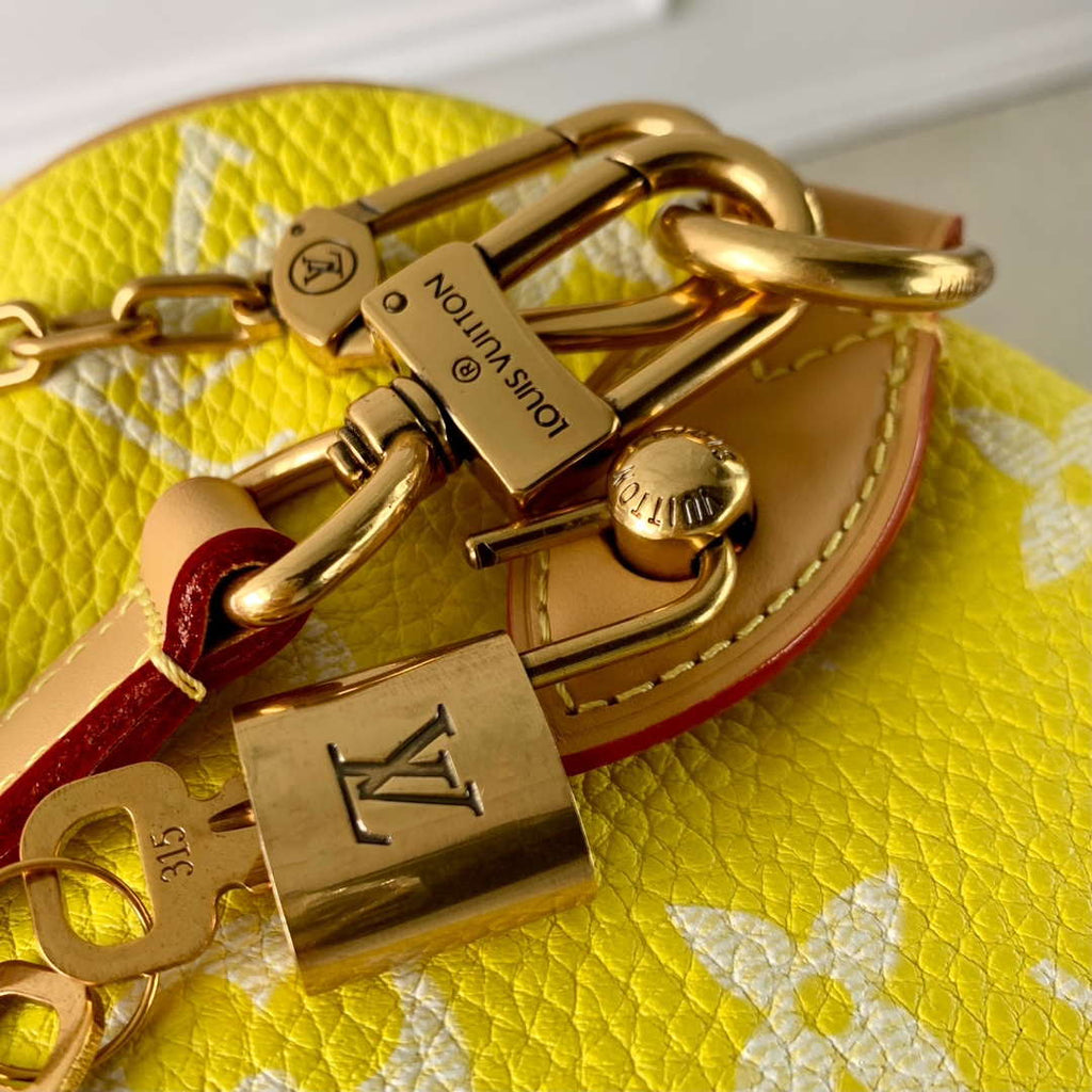 LV M24419 Louis Vuitton Speedy P9 Bandouliere 40 Bag Monogram Leather Fluorescent Yellow