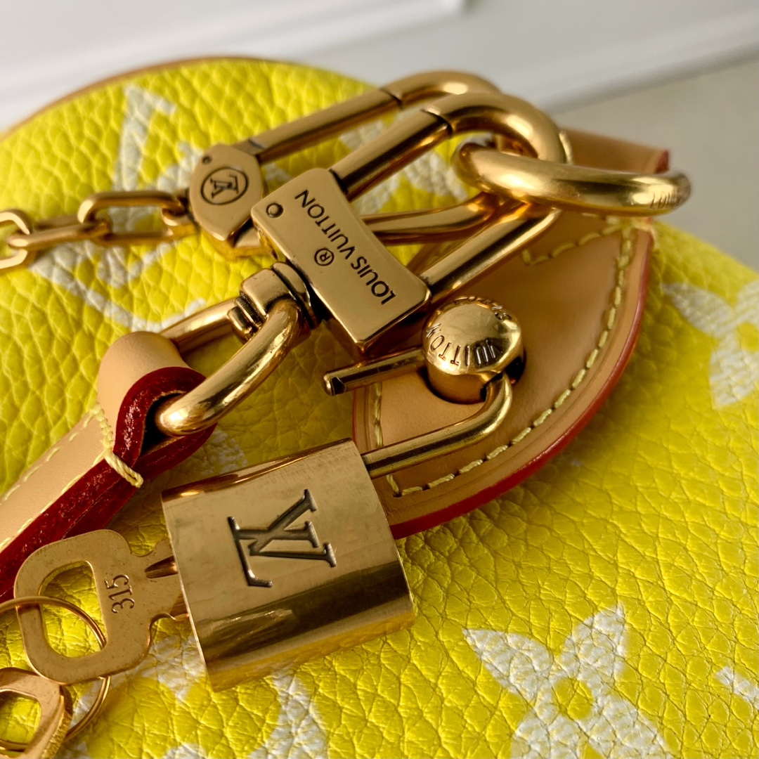 LV M24419 Louis Vuitton Speedy P9 Bandouliere 40 Bag Monogram Leather Fluorescent Yellow - Default Title - View 6