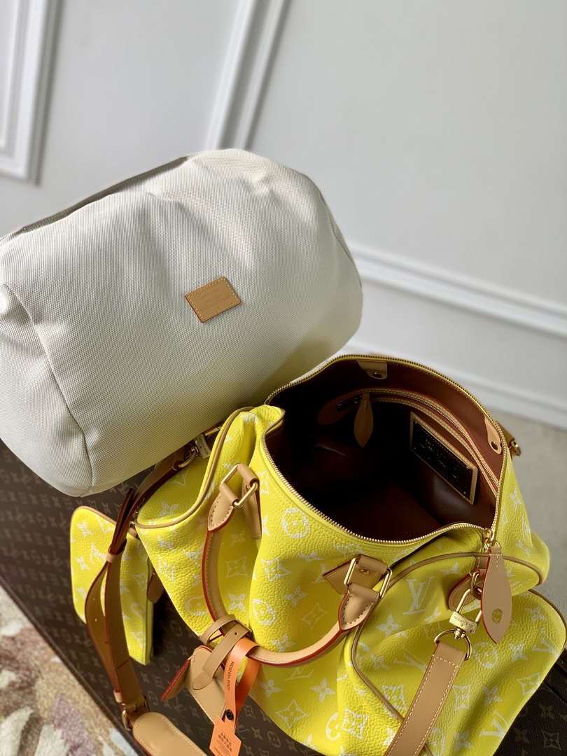 LV M24419 Louis Vuitton Speedy P9 Bandouliere 40 Bag Monogram Leather Fluorescent Yellow