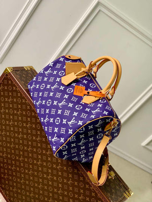 LV M24419 Louis Vuitton Speedy P9 Bandouliere 40 Bag Monogram Leather Purple - Default Title - View 2