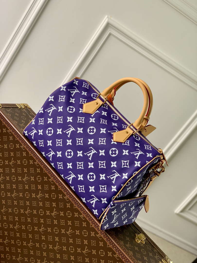 LV M24419 Louis Vuitton Speedy P9 Bandouliere 40 Bag Monogram Leather Purple