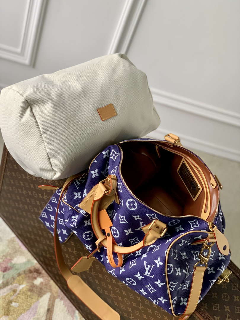 LV M24419 Louis Vuitton Speedy P9 Bandouliere 40 Bag Monogram Leather Purple