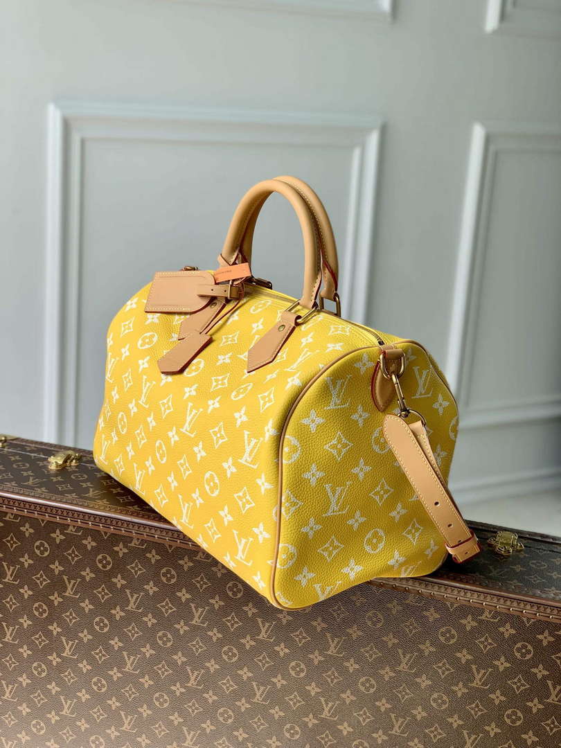 LV M24419 Louis Vuitton Speedy P9 Bandouliere 40 Bag Monogram Leather Yellow