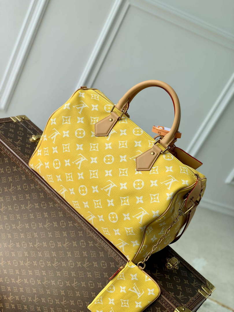 LV M24419 Louis Vuitton Speedy P9 Bandouliere 40 Bag Monogram Leather Yellow