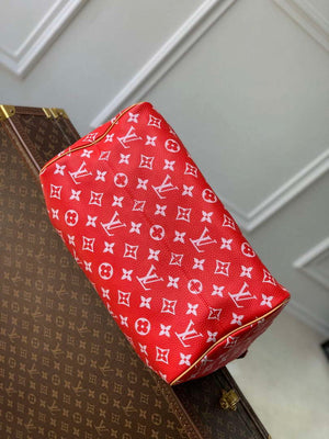 LV M24420 Louis Vuitton Speedy P9 Bandouliere 40 Bag Monogram Leather Red - Default Title - View 4