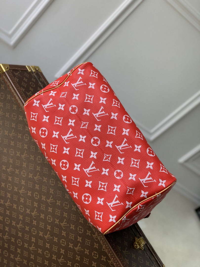 LV M24420 Louis Vuitton Speedy P9 Bandouliere 40 Bag Monogram Leather Red - Default Title - View 4