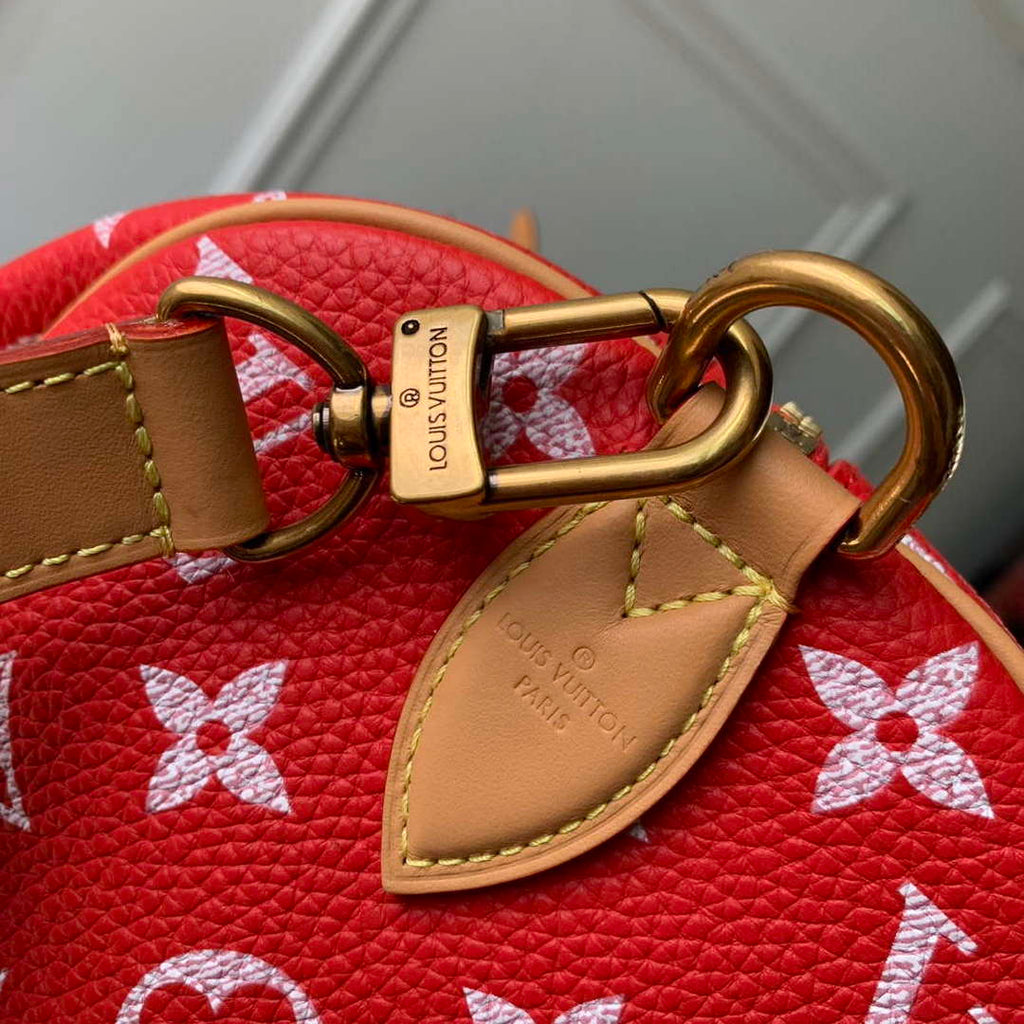 LV M24420 Louis Vuitton Speedy P9 Bandouliere 40 Bag Monogram Leather Red
