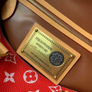 LV M24420 Louis Vuitton Speedy P9 Bandouliere 40 Bag Monogram Leather Red - Default Title - View 8