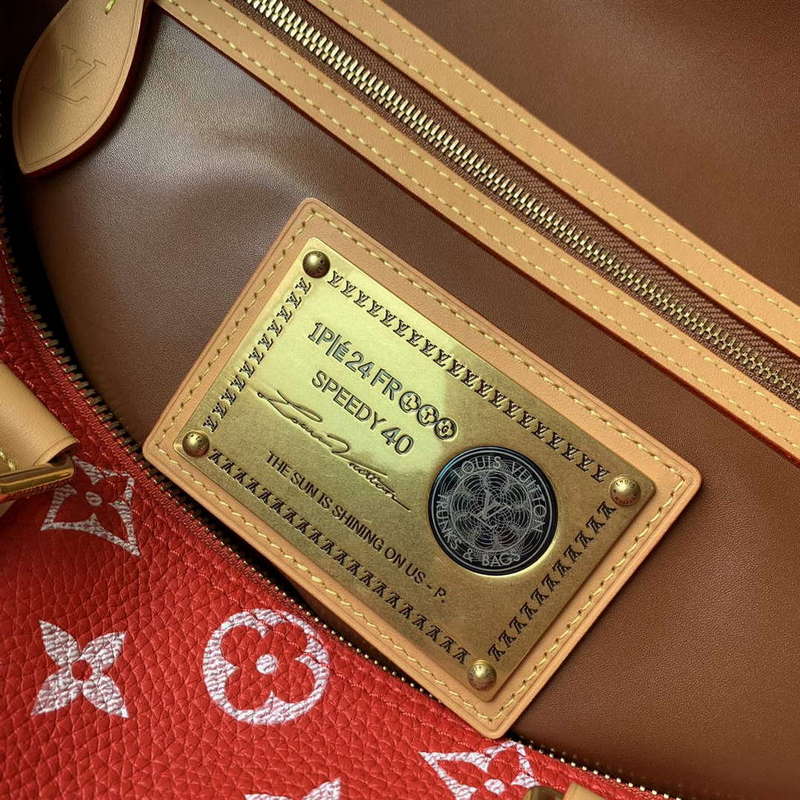 LV M24420 Louis Vuitton Speedy P9 Bandouliere 40 Bag Monogram Leather Red
