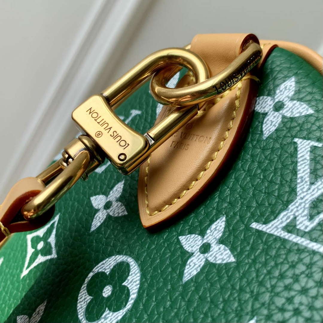 LV M24423 Louis Vuitton Speedy P9 Bandouliere 25 Bag Monogram Leather Green - Default Title - View 6