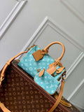 LV M24423 Louis Vuitton Speedy P9 Bandouliere 25 Bag Monogram Leather Light Blue