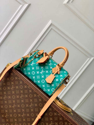 LV M24423 Louis Vuitton Speedy P9 Bandouliere 25 Bag Monogram Leather Light Green - Default Title - View 1