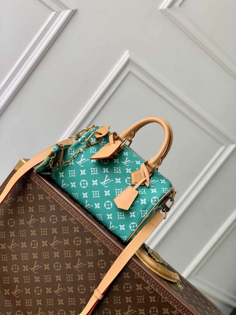 LV M24423 Louis Vuitton Speedy P9 Bandouliere 25 Bag Monogram Leather Light Green