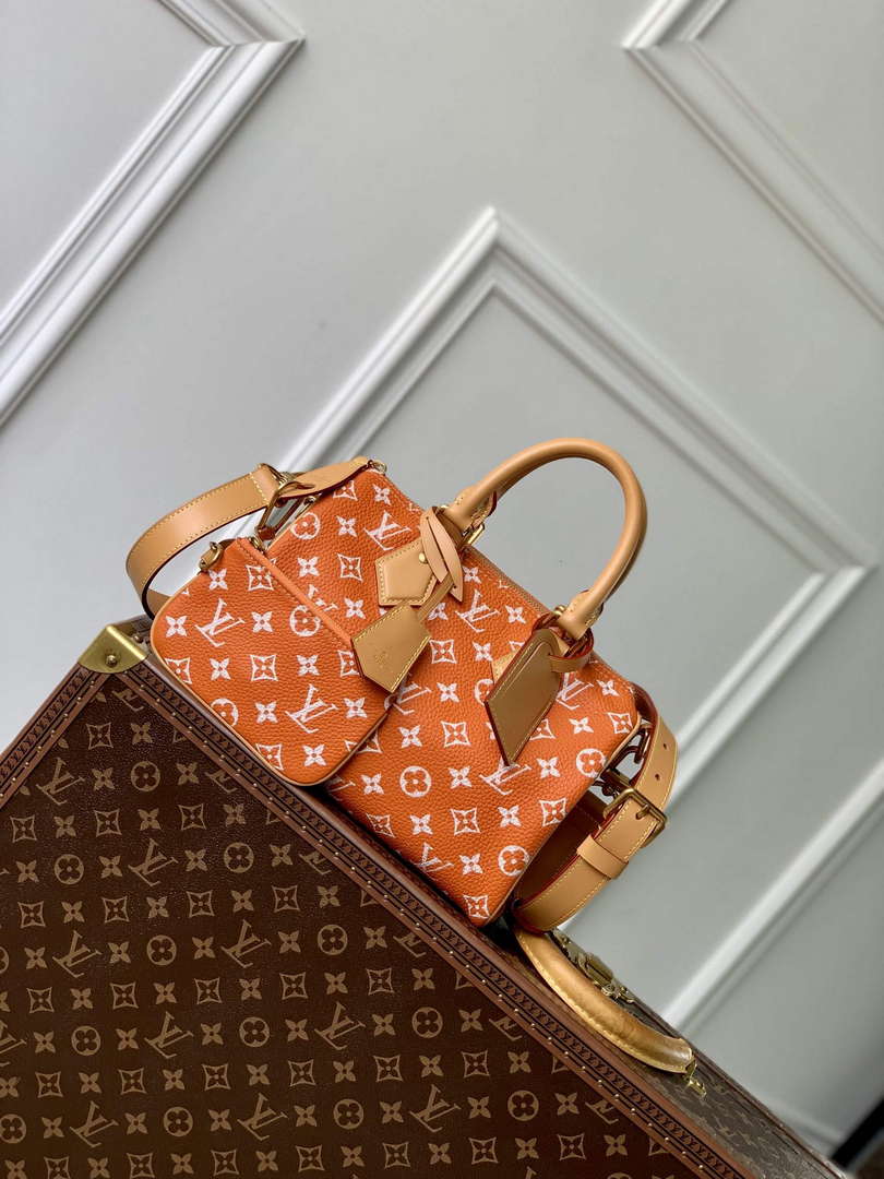 LV M24423 Louis Vuitton Speedy P9 Bandouliere 25 Bag Monogram Leather Orange